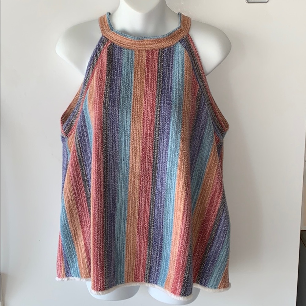 Stripe T Back Top